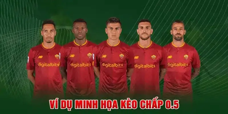 Ví dụ minh họa kèo chấp 0.5